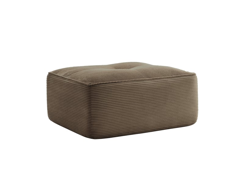  Canapé pouf 92x73 cm - pouf repose-pieds - mousse haute résilience 32d - accoudoirs larges - marron  - Conforama A