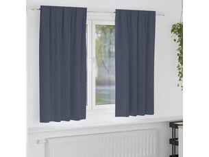 Lot de 2 rideaux occultants, rideaux black-out avec anneaux anthracite 175 x 140 cm cf44547