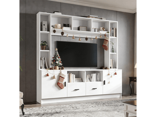Meuble tv coloris blanc 180 cm <strong>OKMYHOME</strong>  <strong></strong>