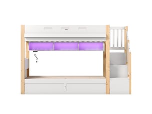 Lit superposé 90x200 cm <strong>SWEIKO</strong>  <strong></strong> coloris blanc