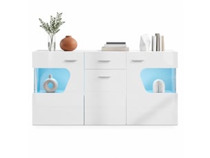 Buffet 3 porte(s)  1 tiroir(s)   - 140 cm coloris blanc 