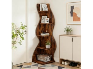 Bibliotheque coloris  marron 5 étagère(s) VIVRYN  - 50 cm x 182.5 cm