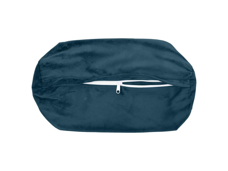  Lot de 2 coussins avec oreiller, coussins décoratifs heerlen bleu velours cf50424  - Conforama E