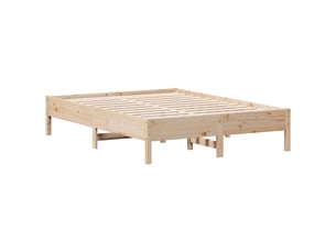 Lit 2 places 135x190 cm    coloris marron