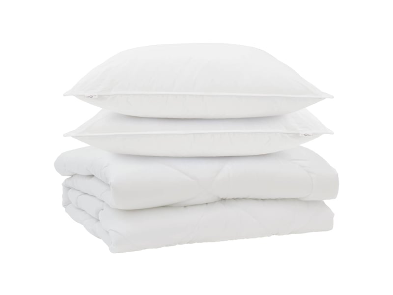  Couette avec oreiller 3 pcs - duvet blanc microfibre  - Conforama A