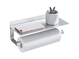 Porte-papier toilette porte-papier toilette accessoires de cuisine en aluminium mat porte-papier de cuisine sans poinçon argent