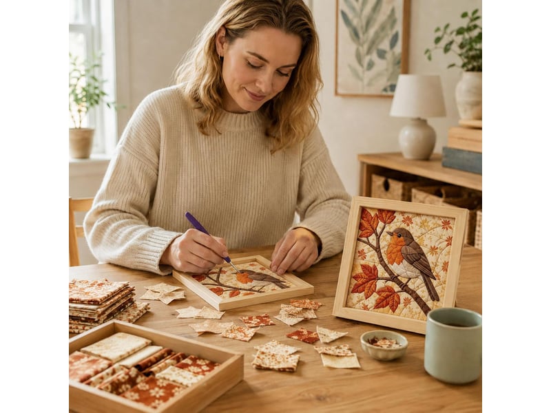  Kit diy d'art textile kinusaiga sans couture avec cadre et outils – loisirs créatifs de noël pour adultes  - Conforama D