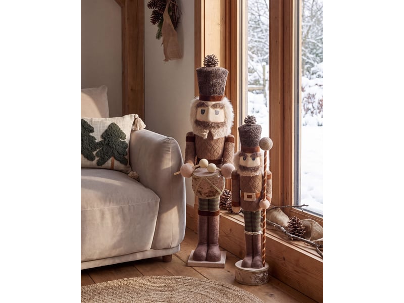  Lot de 2 figurines kolari 6891 cm casse-noisette marron  - Conforama B