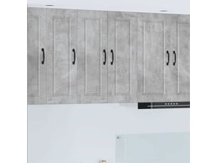 Meuble mural de cuisine, armoire de cuisine gris béton 30x31x80cm bois d'ingénierie shl279