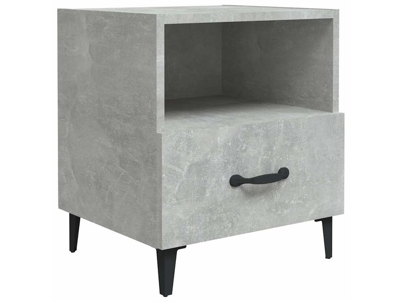  Table de chevet - cabinet de chevet - table de nuit gris béton bois d'ingénierie  - Conforama A