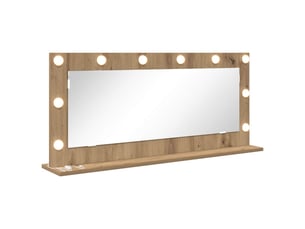 Miroir rectangulaire à fixer coloris marron <strong></strong> <strong></strong> - 100 cm x 45 cm