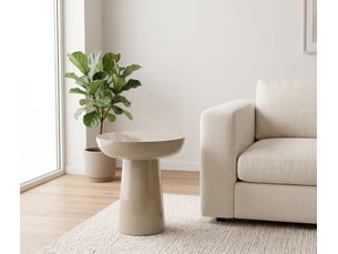 Table basse ovale coloris taupe <strong>GEESE HOME</strong> <strong></strong>