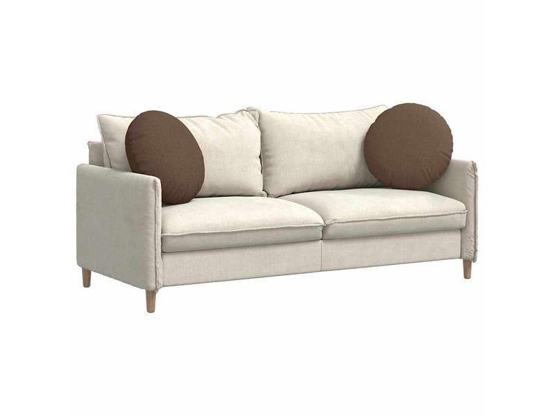  Lot de 2 coussins de siège, coussins décoratifs tissu marron ø50 x 19 cm cf59845  - Conforama C