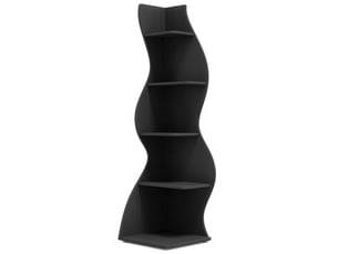 Étagère d'angle 5 niveaux en bois coloris noir 50 x 50 x 182.5 cm