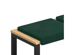 Lot de 2 coussins de banc, coussins d'assise, coussins pour chaisecanapé velours vert foncé profondeur 35 cm cf52553