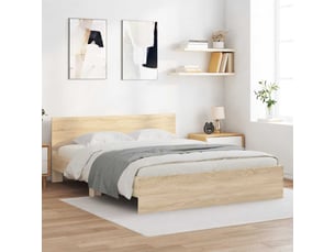 Lit 2 places 150x200 cm coloris marron