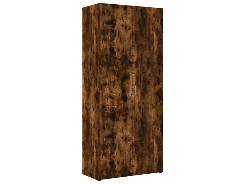 Buffet haut - bahut - meuble de rangement chêne fumé 80x42,5x249 cm bois d'ingénierie - Conforama D