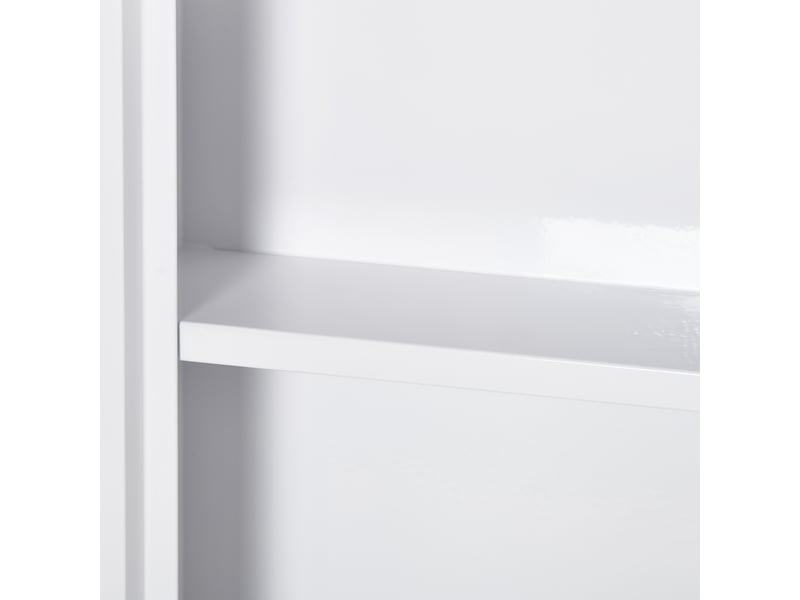  Armoire à pharmacie murale 30 x 12 x 60 cm blanche en acier, 3 compartiments avec fermeture magnétique  - Conforama D