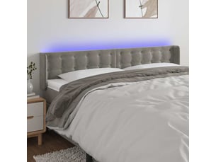 Tete de lit A poser largeur 203 cm <strong></strong> <strong></strong> argenté