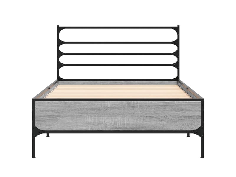  Lit simple- lit adulte -  cadre de lit sans matelas sonoma gris 100x200 cm  - Conforama C