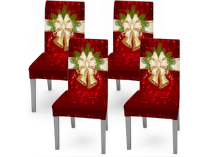 Housse de chaise - ces housses de chaises élastiques sur le thème de noël conviennent parfaitement à la décoration des fêtes de noël, des cuisines, des salons, des hôte, multicolore