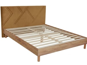 Lit 2 places 140x190 cm BOBOCHIC  MARVIN coloris jaune