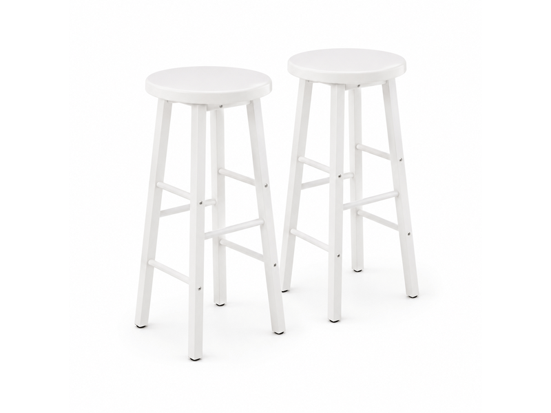 Chaise haute et tabourets de bar – lot de 2 avec repose-pieds, idéal petit-déjeuner et table - Conforama A
