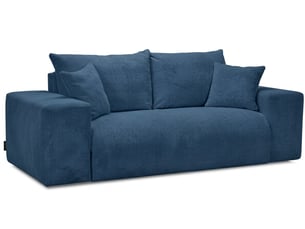 Canapé droit convertible BOBOCHIC VOLTAIRE 3 places Velours bleu