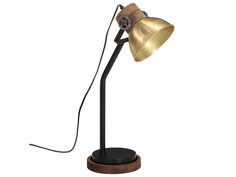  Lampe de bureau 25 w laiton antique 18x18x60 cm e27  - Conforama A