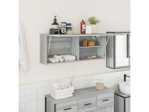 Armoire murale de bain, meuble de rangement sonoma gris 100x25x40 cm bois ingénierie
