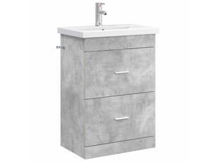 Ensemble de mobilier de salle de bain gris béton shl6242