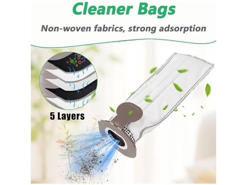  Enowelir lot de 10 kits accessoires aspirateur avec 6 sacs à poussière 2 filtres hepa 1 tablette parfumée et 1 brosse de nettoyage  - Conforama C