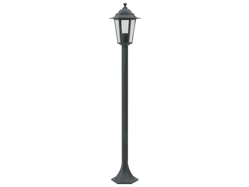  Lot de 6 lampes de jardin à piquet style d'ambiance 110 cm en aluminium vert foncé 02_0045890  - Conforama C