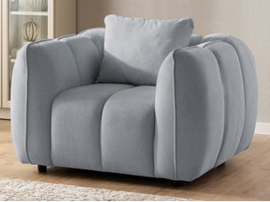 Fauteuil fixe <strong>S-STYLE MOBILIER</strong> <strong>NUBIRA</strong> Tissu gris