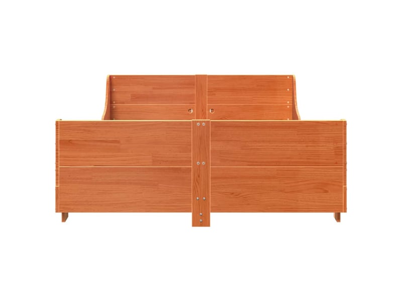  Lit double- lit adulte -  cadre de lit sans matelas  marron 140x190cm bois pin massif  - Conforama C