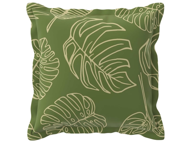  Lot de 12 housses de coussin houten modèle feuille 45 x 45 cm cf49013  - Conforama C