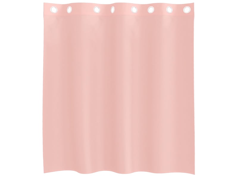 Lot de 2 rideaux en voile, voilages avec œillets rose 140x140 cm cf44397 - Conforama D