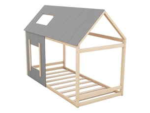 Lit cabane 90x200 cm LUHOMFU coloris bicolore