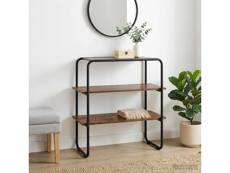 Vidaxl table console chêne fumé 80 x 41 x 75 cm bois d'ingénierie  - Conforama B