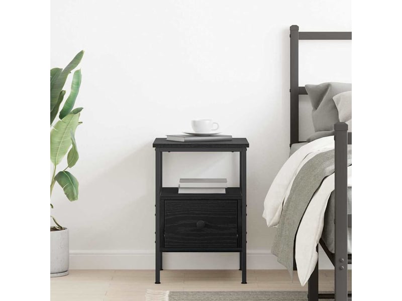  Table de chevet - cabinet de chevet - table de nuit chêne noir 34 x 36 x 50 cm bois d'ingénierie  - Conforama C