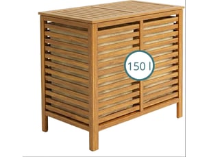 Panier à linge 2 compartiments 67,5 x 89 x 46,5 cm aération optimale design moderne en bois naturel 13_0018795
