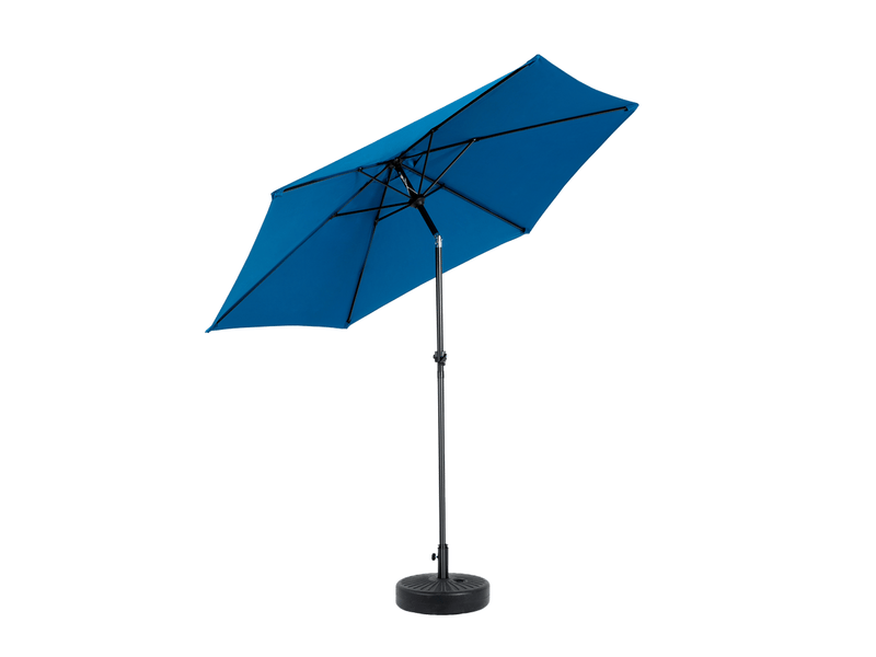 Parapluie extérieur rectangulaire 2,7 m à manivelle double face grande taille - bleu (sans socle) - Conforama E