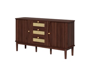 Buffet 2 porte(s)  3 tiroir(s) HOMVRA  - 141 cm coloris bois foncé 