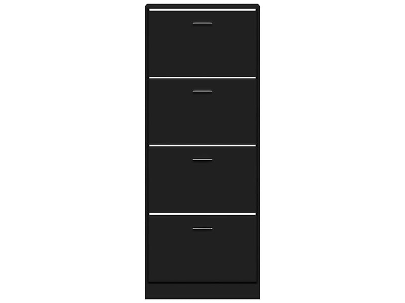  Meuble à chaussure, armoire à chaussures noir 59x17x150 cm bois d'ingénierie  - Conforama D