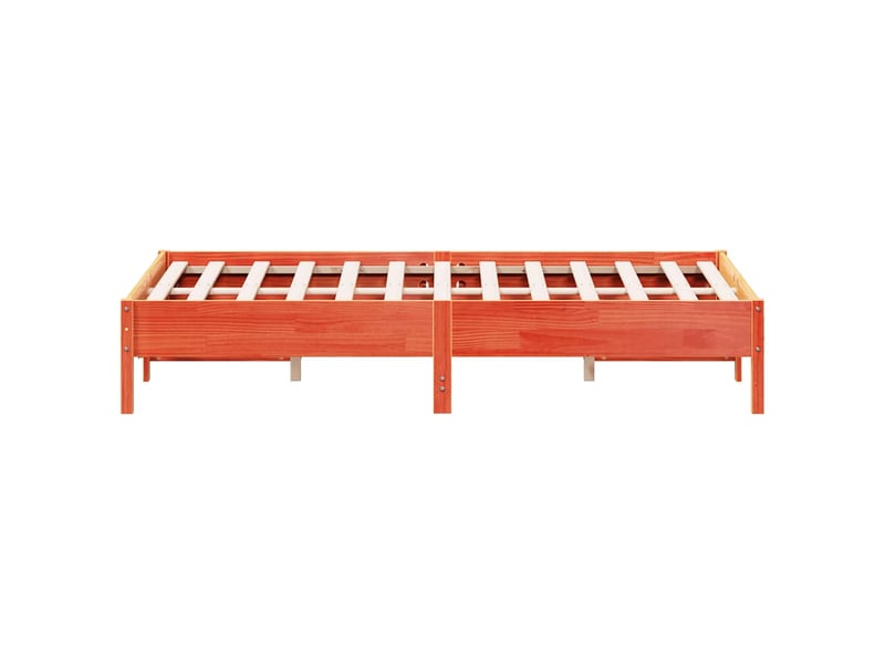  Lit double- lit adulte -  cadre de lit sans matelas  marron 150x200cm bois pin massif  - Conforama D