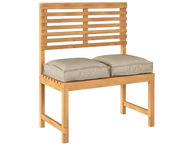 Lot de 2 coussins pour chaise, coussins d'extérieur tissu oxford taupe 40 x 40 x 8 cm cf50049 - Conforama C