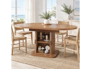 Ensemble table ovale 0 banc(s) 0 chaise(s) 0 tabouret(s) inclu(s) MEUBLIV