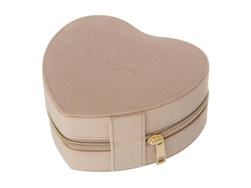  Boîte à bijoux cœur oto 15cm beige  - Conforama A