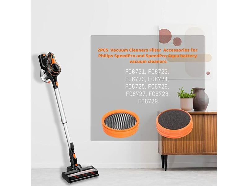  Enowelir lot de 2 filtres de rechange pour aspirateur philips fc800901 fc6723 fc6724 fc6725 fc6726 fc6727 fc6728 fc6729  - Conforama D
