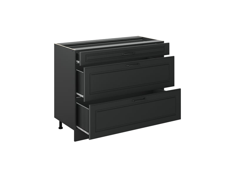  Vicco meuble cuisine, anthracite campagneanthracite, 100cm plan de travail marbre  - Conforama C